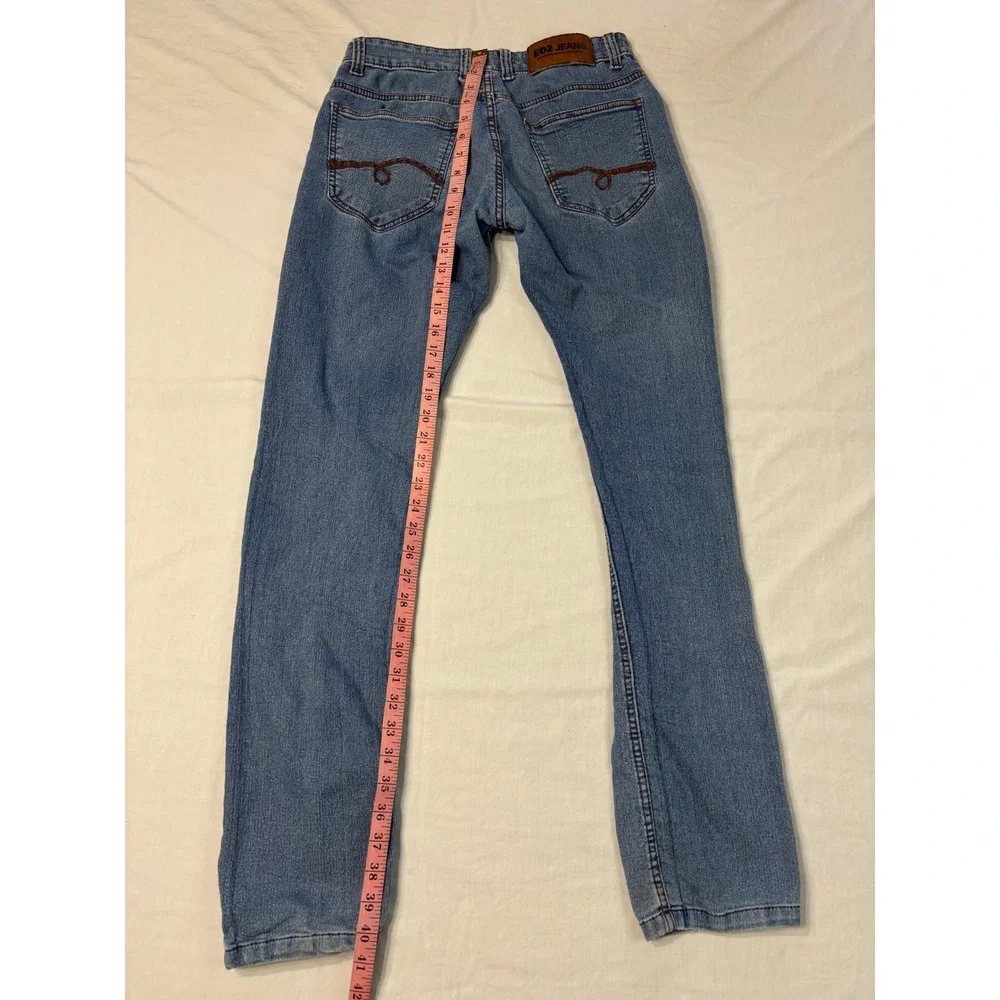 EO2 Division Culture Mens Slim Straight Leg Jeans Medium Wash Size 32